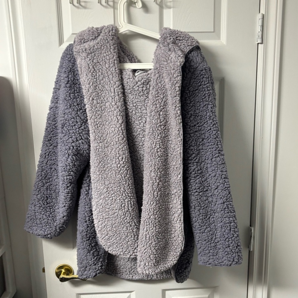 Urban Outfitters Plush Sherpa Hooded - Light Purple